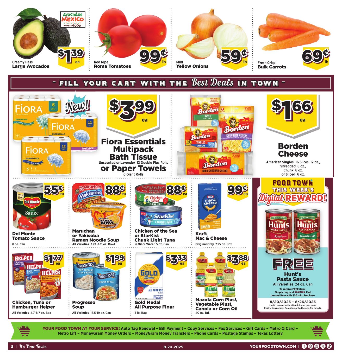 Weekly ad Your Food Town 08/20/2025 - 08/26/2025