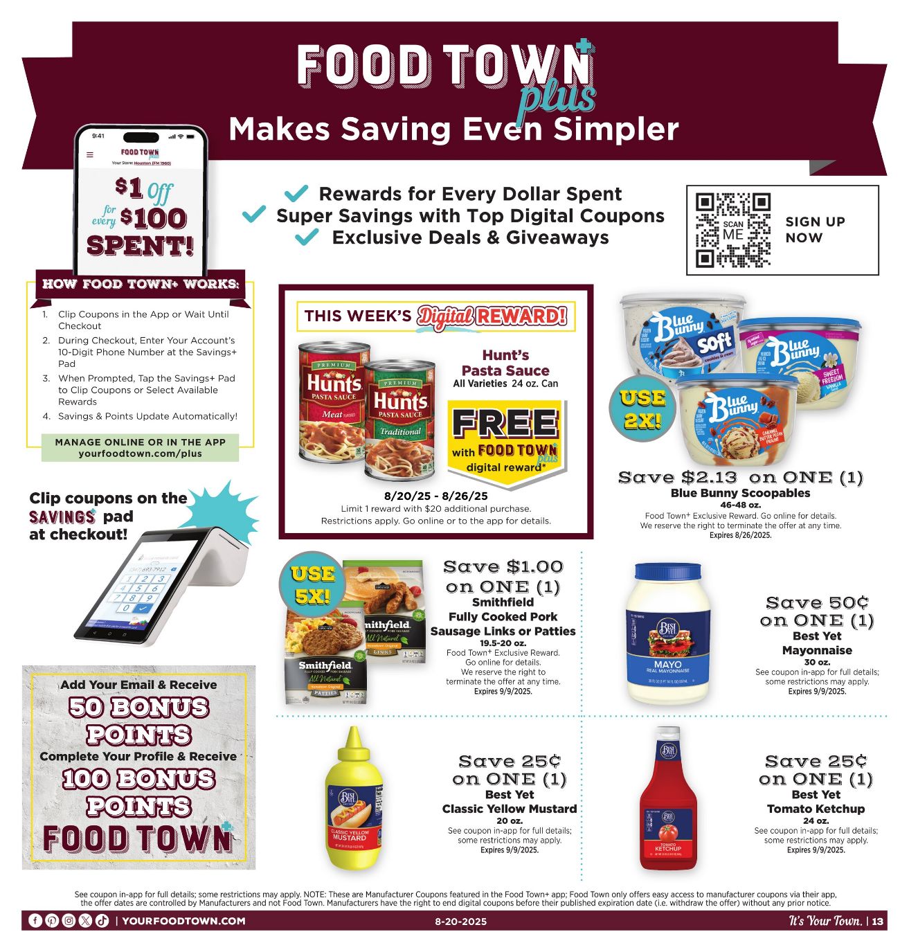 Weekly ad Your Food Town 08/20/2025 - 08/26/2025
