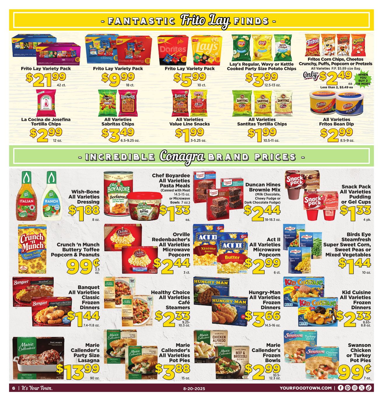 Weekly ad Your Food Town 08/20/2025 - 08/26/2025