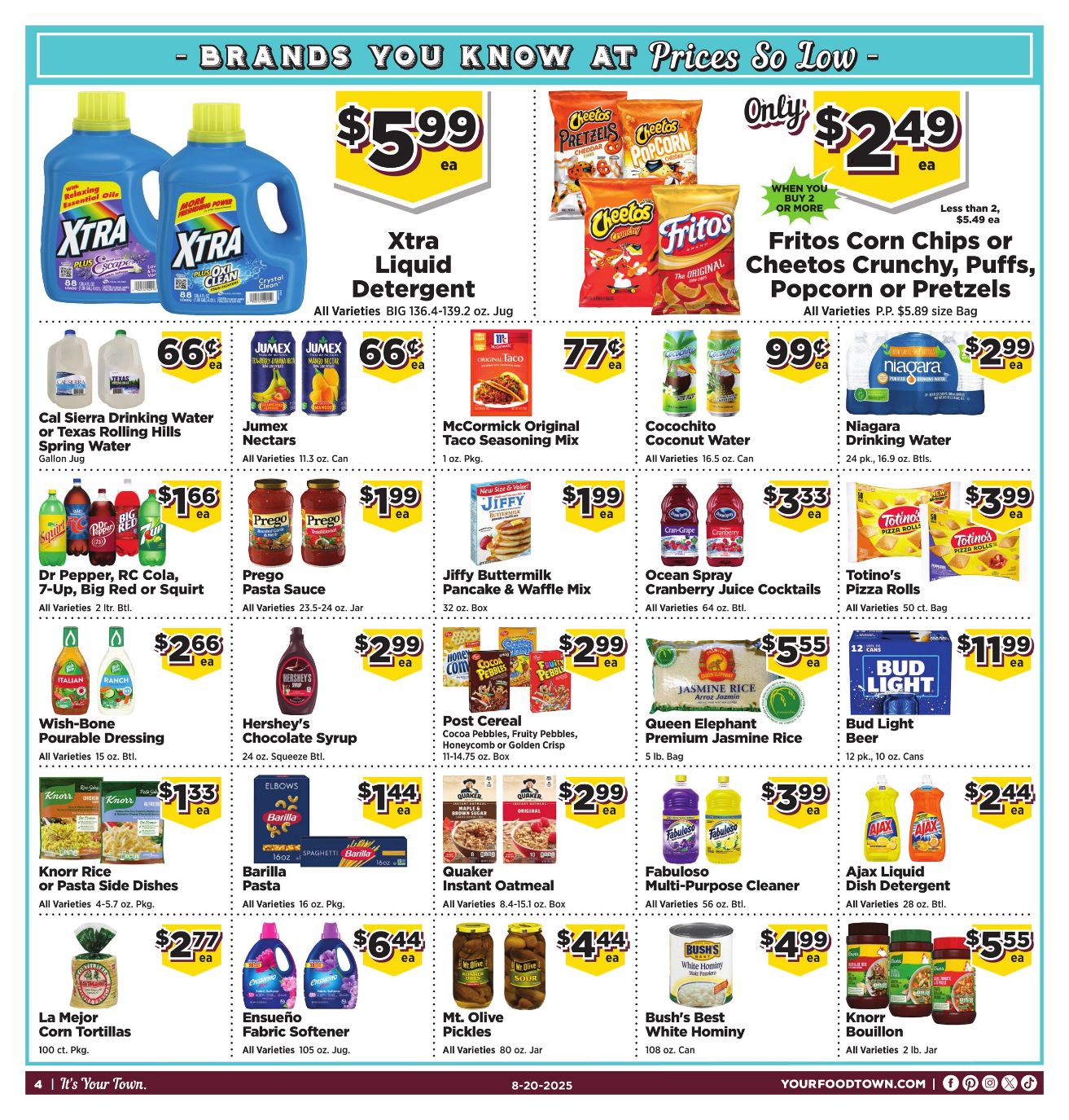Weekly ad Your Food Town 08/20/2025 - 08/26/2025