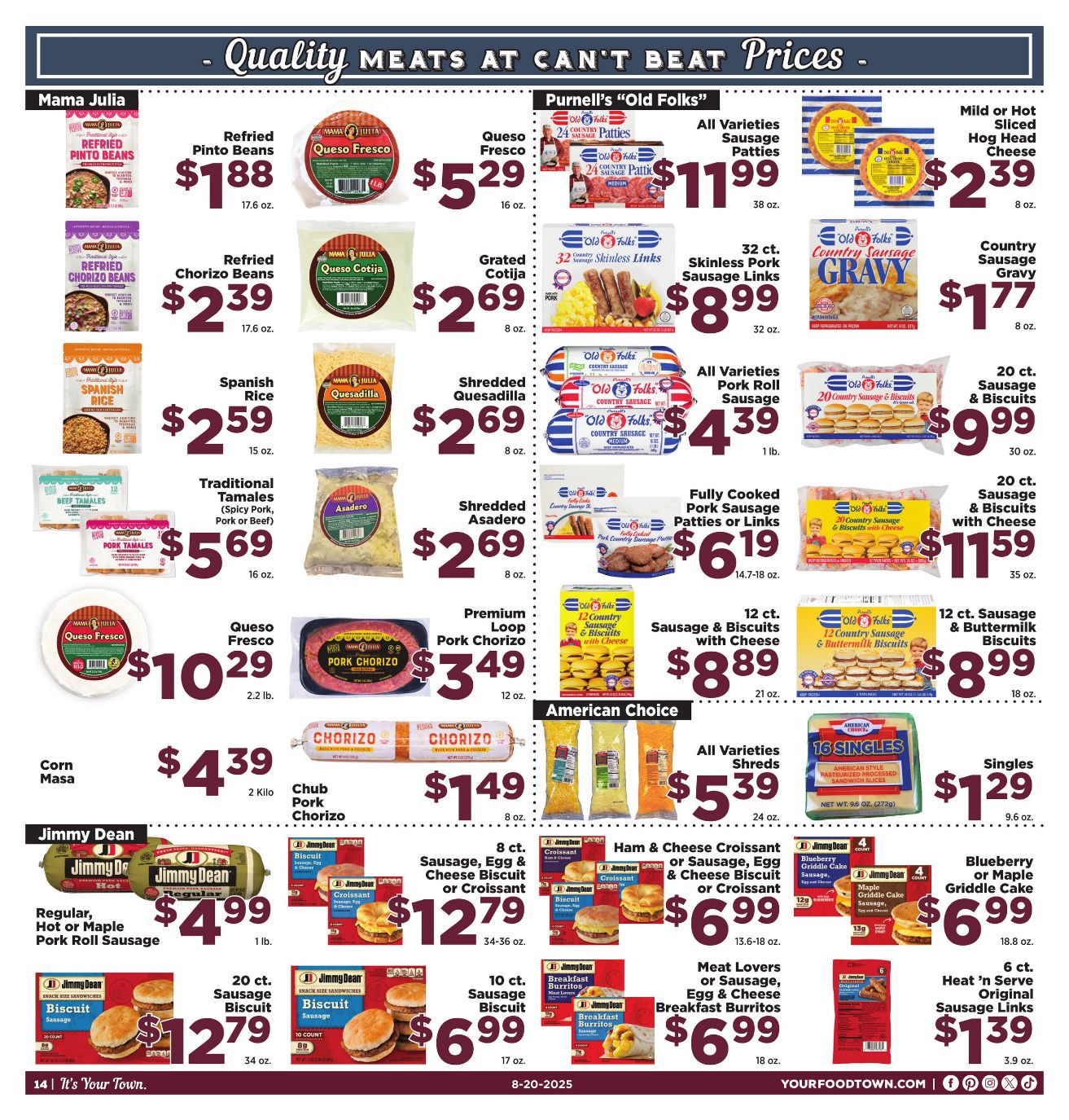 Weekly ad Your Food Town 08/20/2025 - 08/26/2025