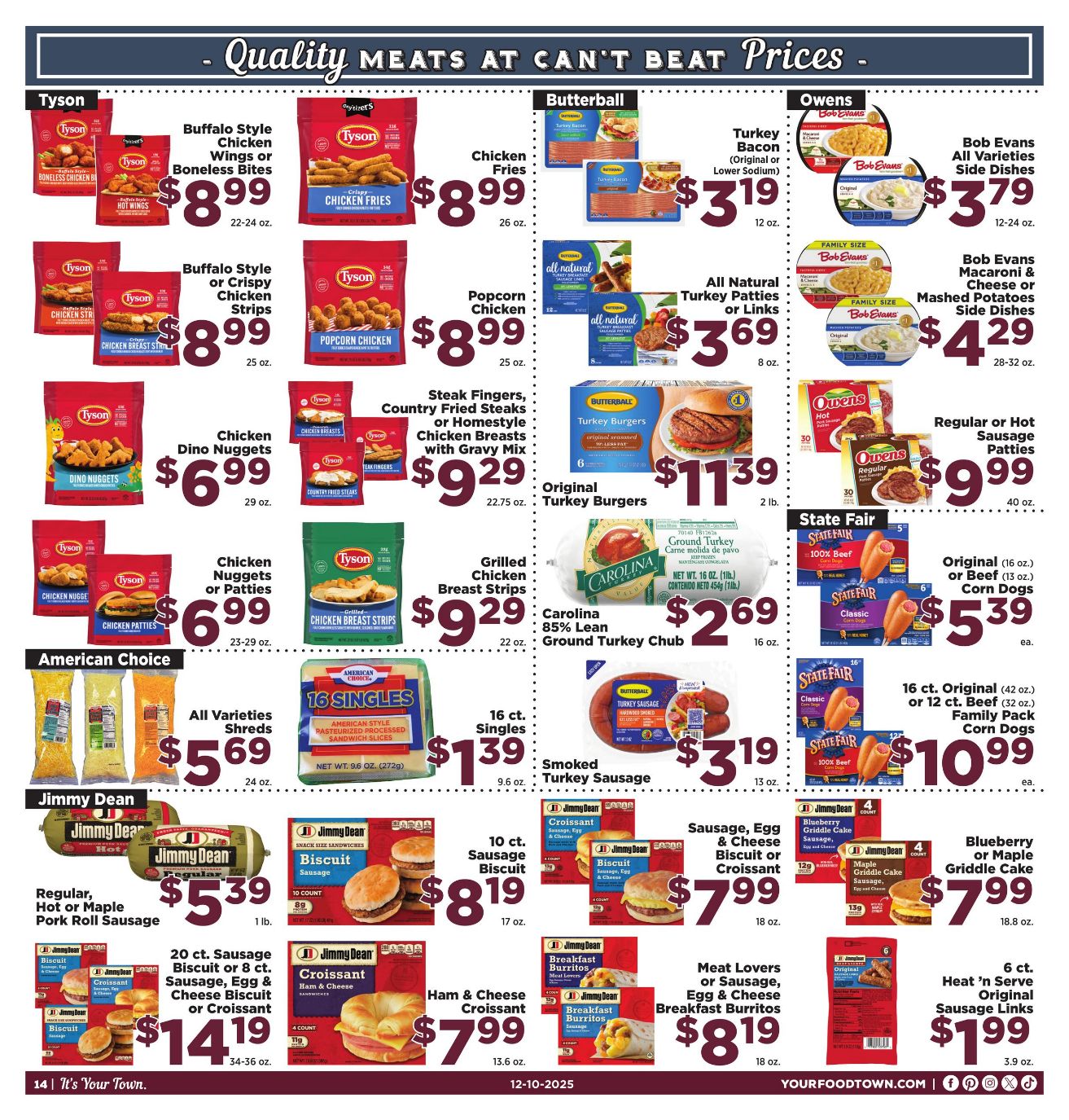 Weekly ad Your Food Town 12/10/2025 - 12/16/2025
