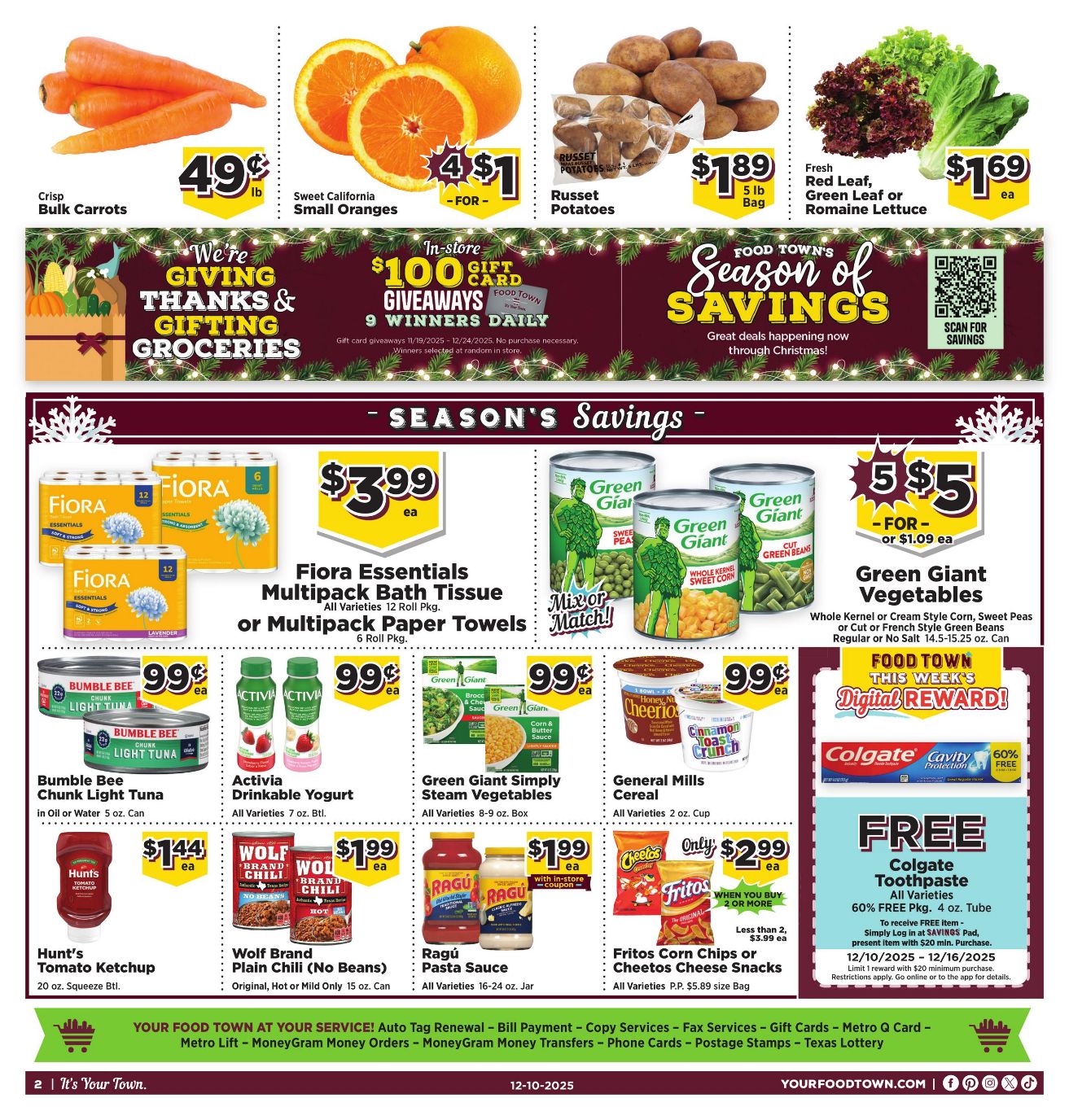 Weekly ad Your Food Town 12/10/2025 - 12/16/2025