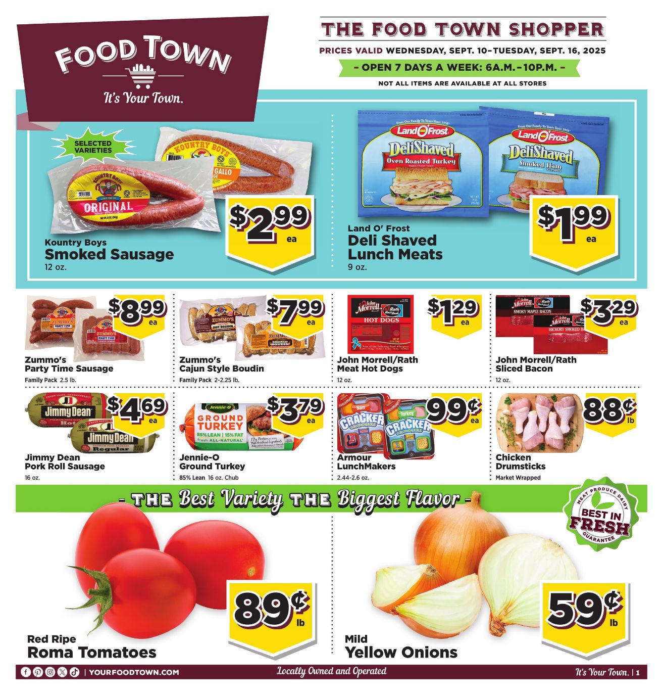 Weekly ad Your Food Town 09/10/2025 - 09/16/2025