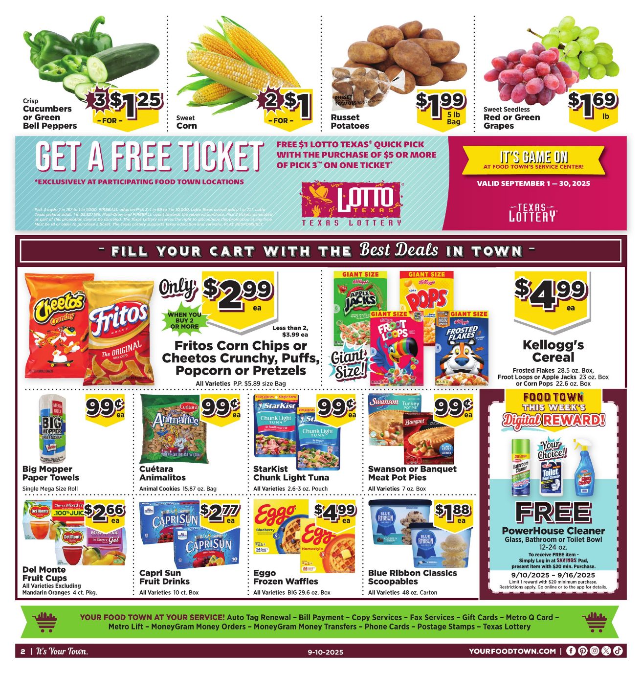 Weekly ad Your Food Town 09/10/2025 - 09/16/2025