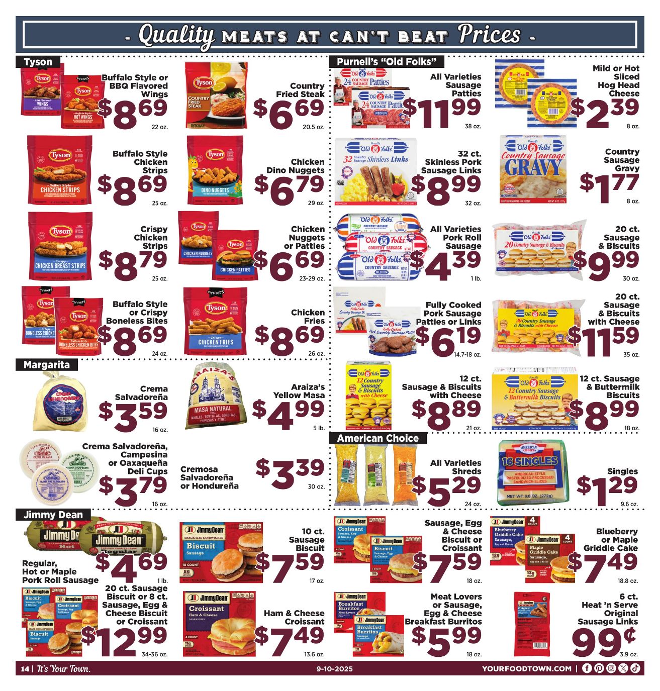 Weekly ad Your Food Town 09/10/2025 - 09/16/2025