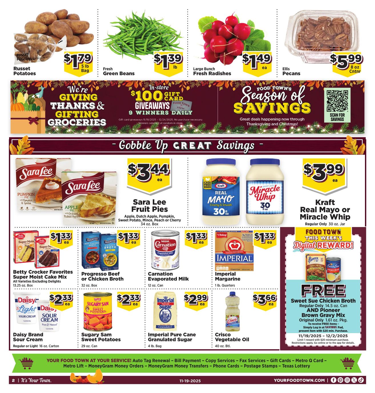 Weekly ad Your Food Town 11/19/2025 - 12/02/2025