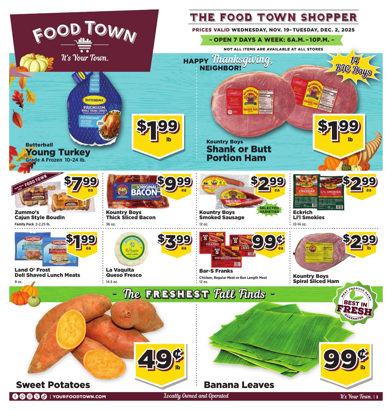Weekly ad Your Food Town 11/19/2025 - 12/02/2025