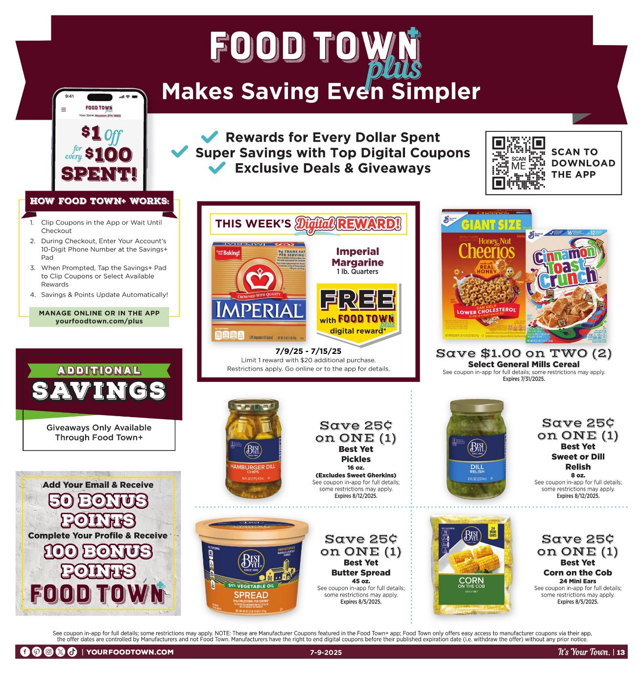 Weekly ad Your Food Town 07/09/2025 - 07/15/2025