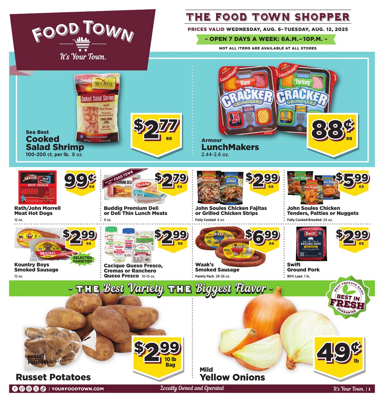 Weekly ad Your Food Town 08/06/2025 - 08/12/2025