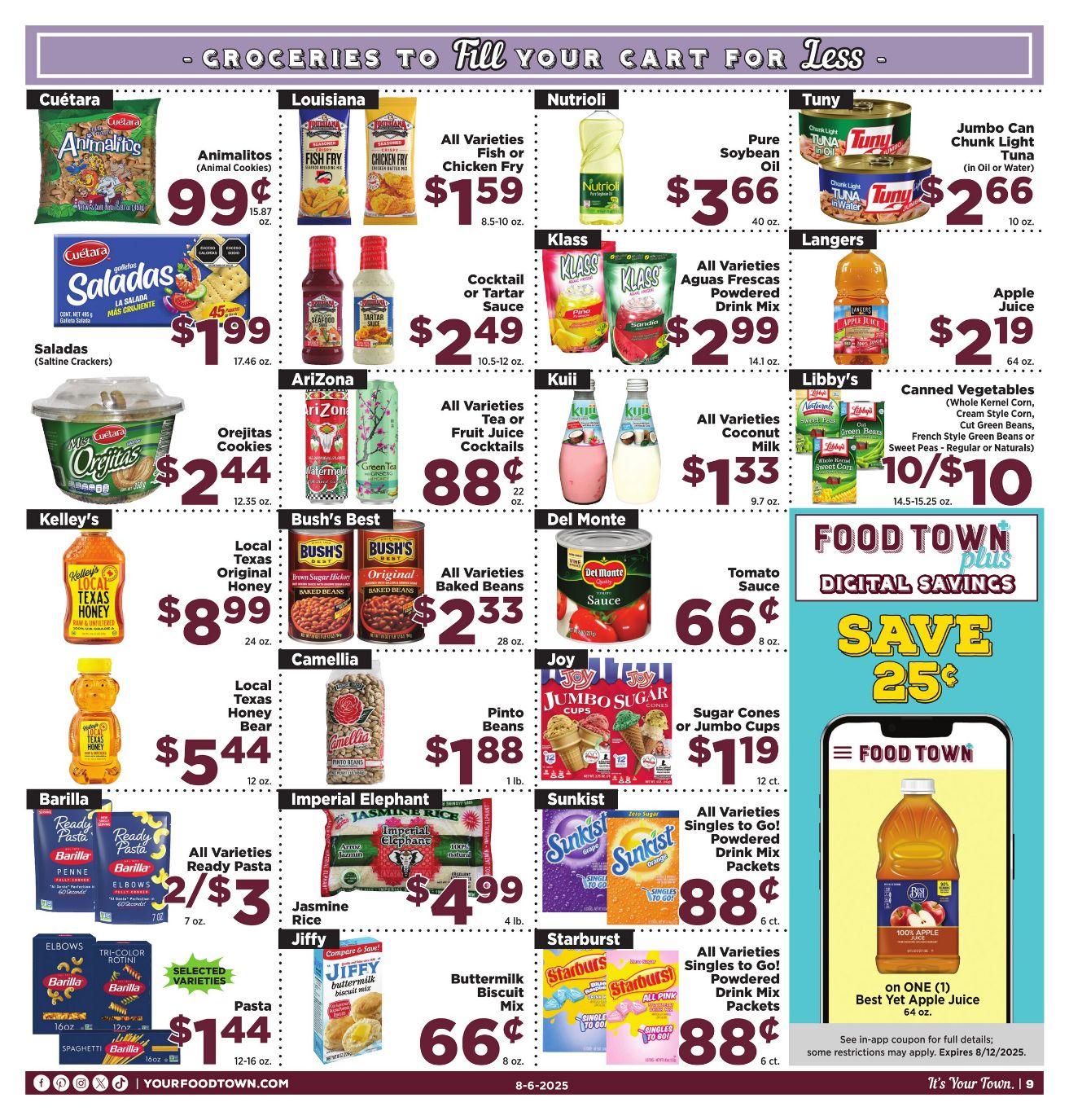 Weekly ad Your Food Town 08/06/2025 - 08/12/2025