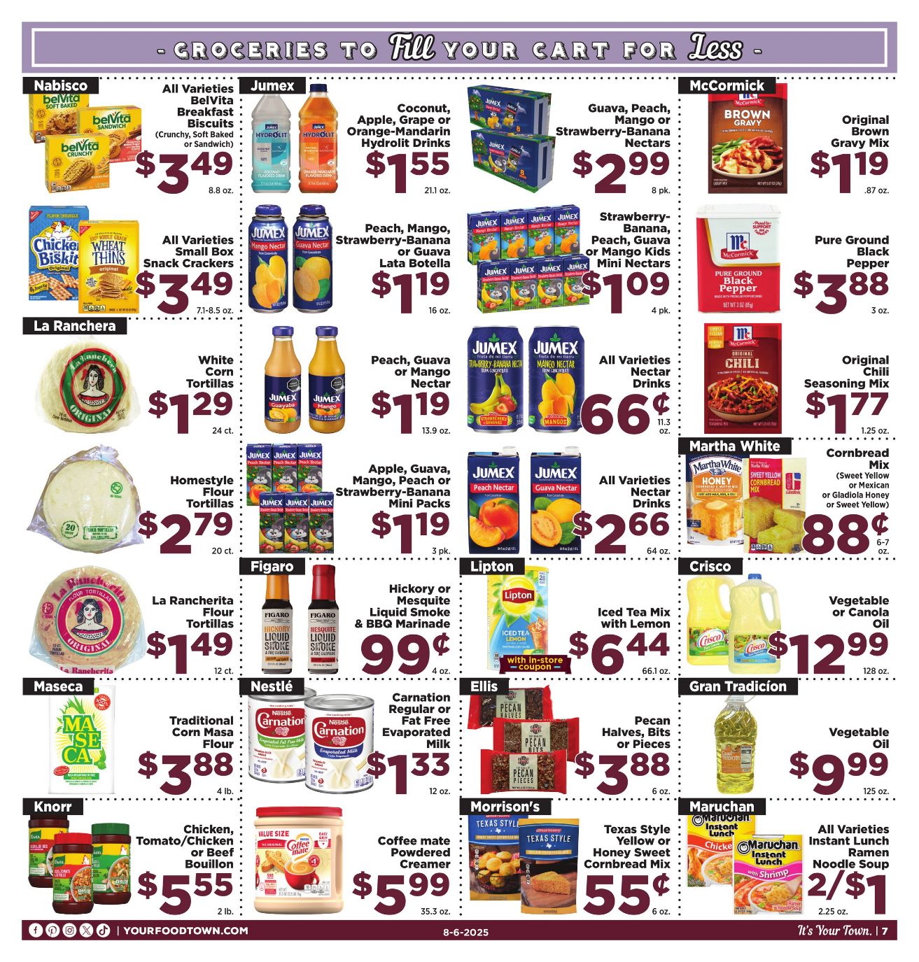 Weekly ad Your Food Town 08/06/2025 - 08/12/2025