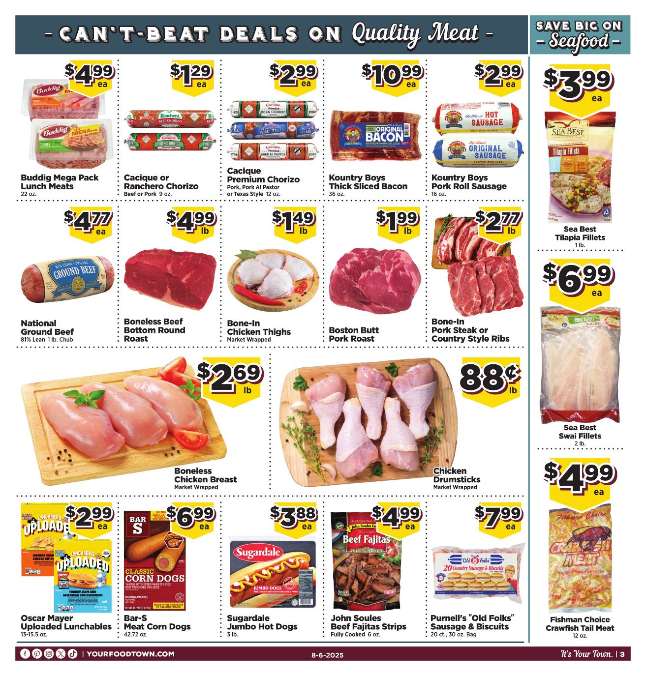 Weekly ad Your Food Town 08/06/2025 - 08/12/2025