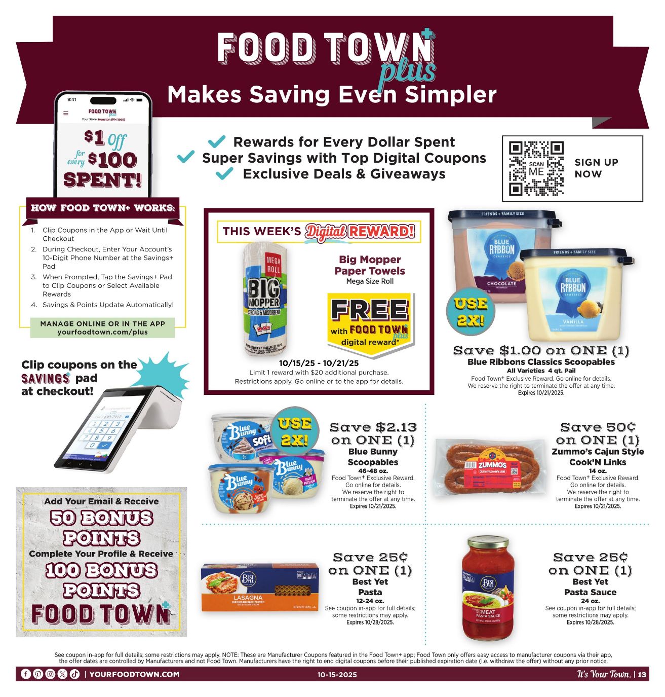 Weekly ad Your Food Town 10/15/2025 - 10/21/2025