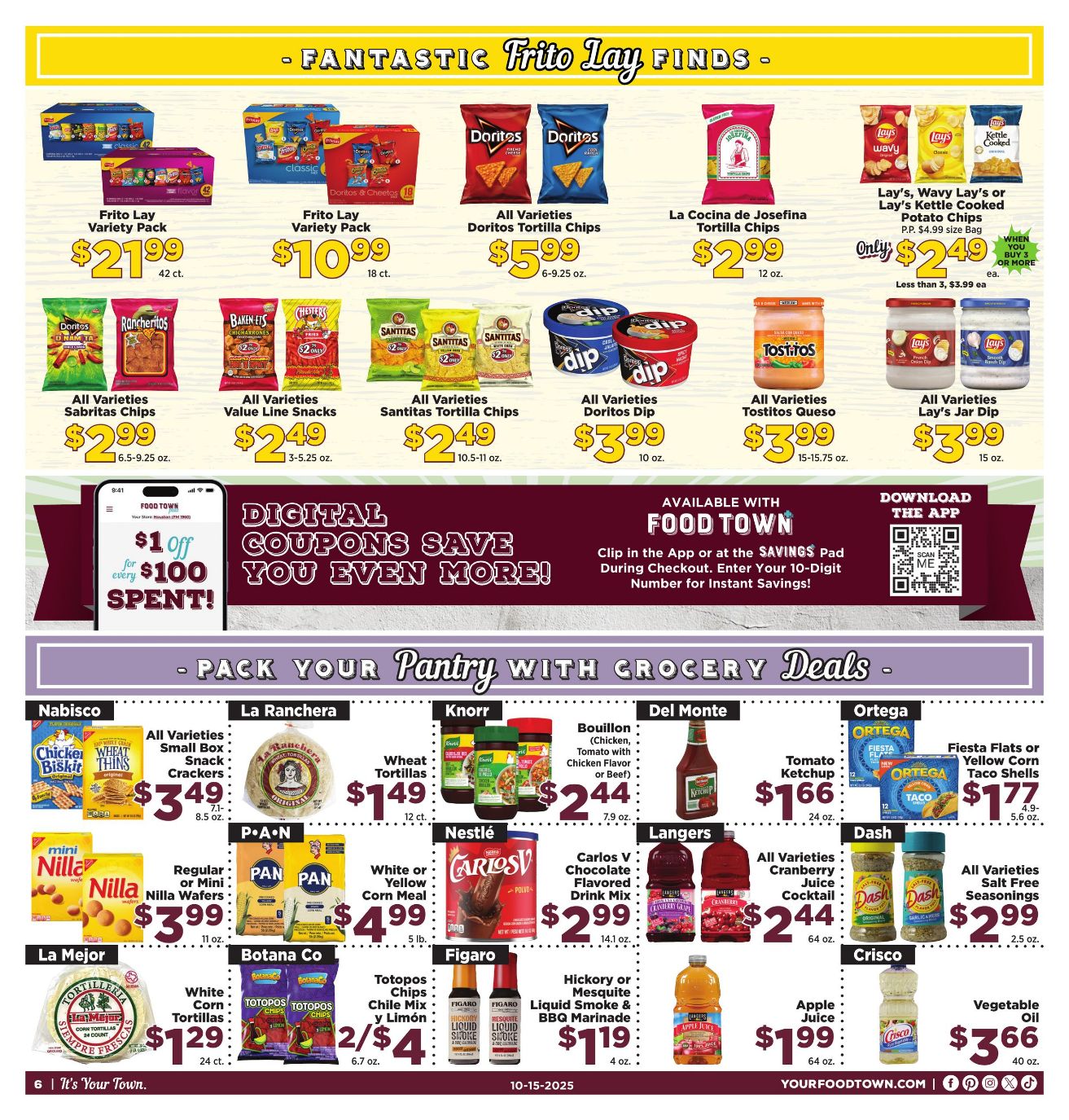 Weekly ad Your Food Town 10/15/2025 - 10/21/2025