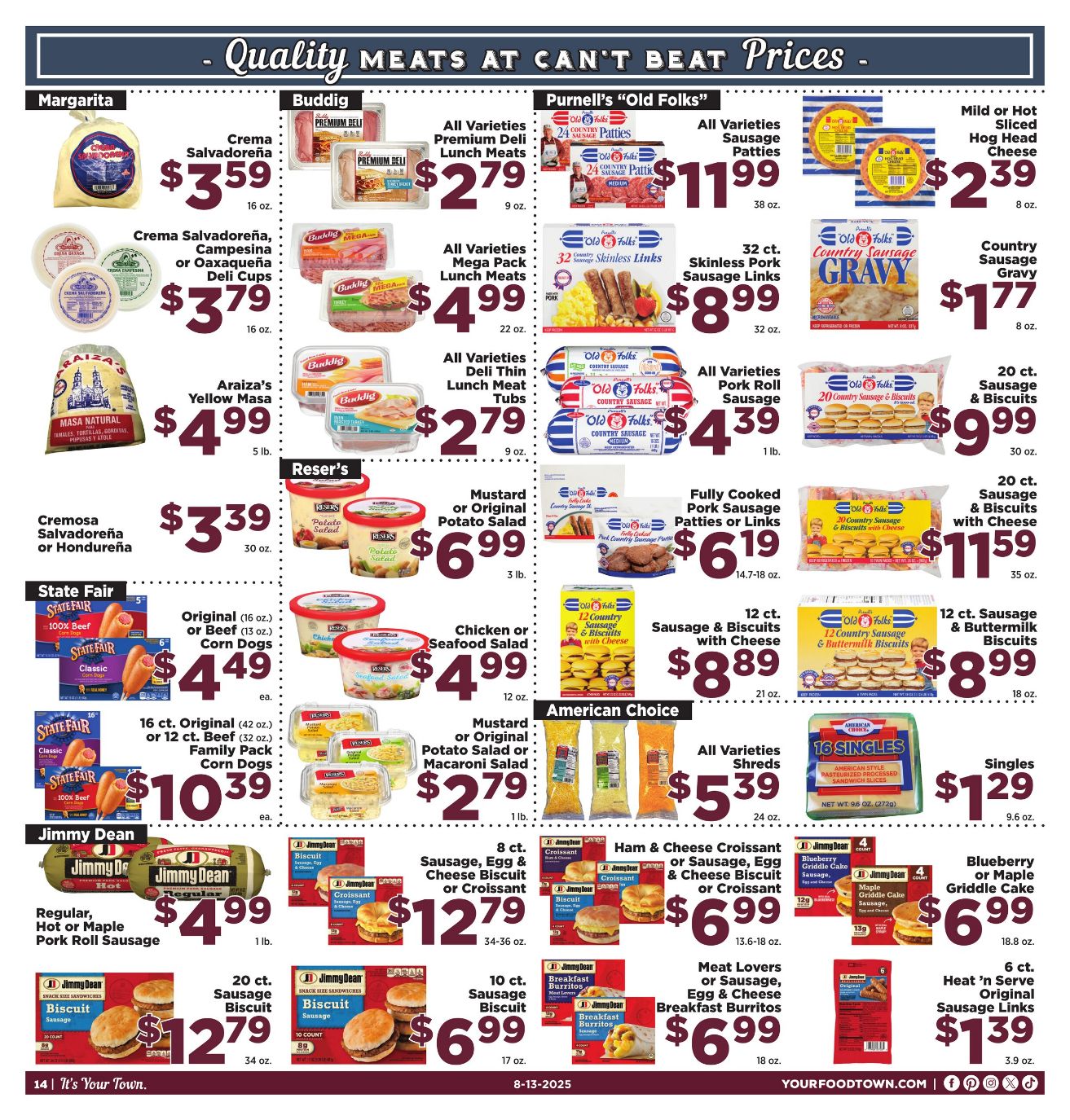 Weekly ad Your Food Town 08/13/2025 - 08/19/2025