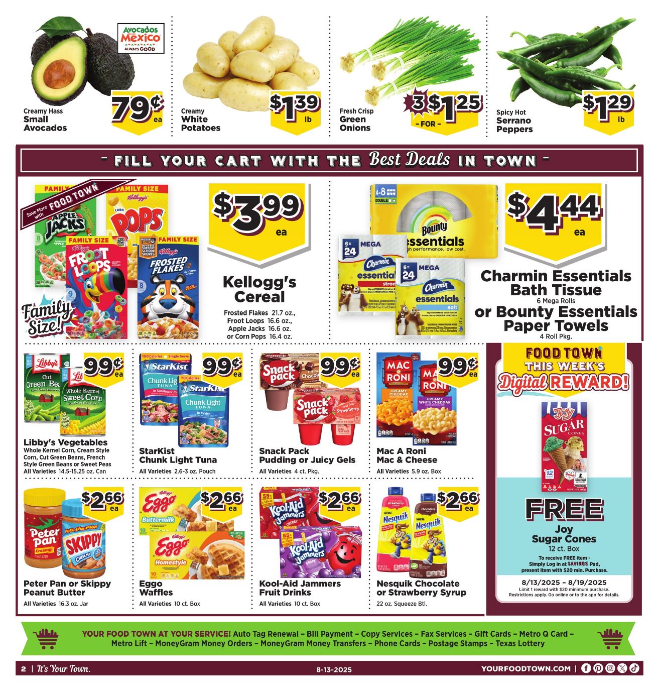Weekly ad Your Food Town 08/13/2025 - 08/19/2025