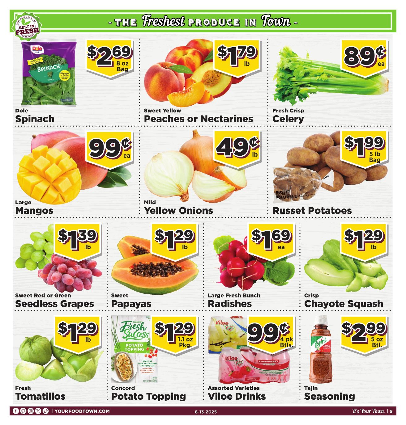 Weekly ad Your Food Town 08/13/2025 - 08/19/2025