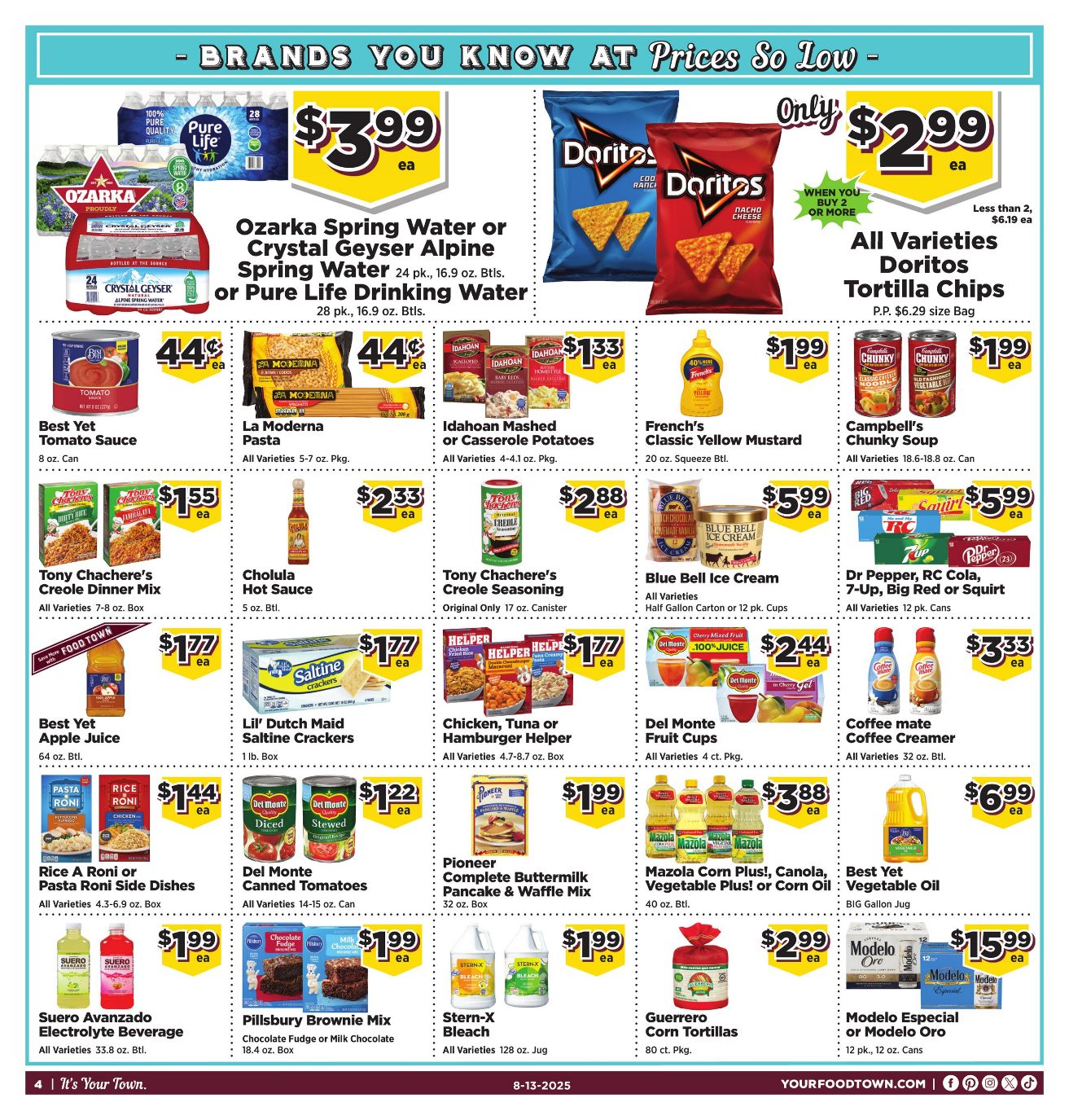 Weekly ad Your Food Town 08/13/2025 - 08/19/2025