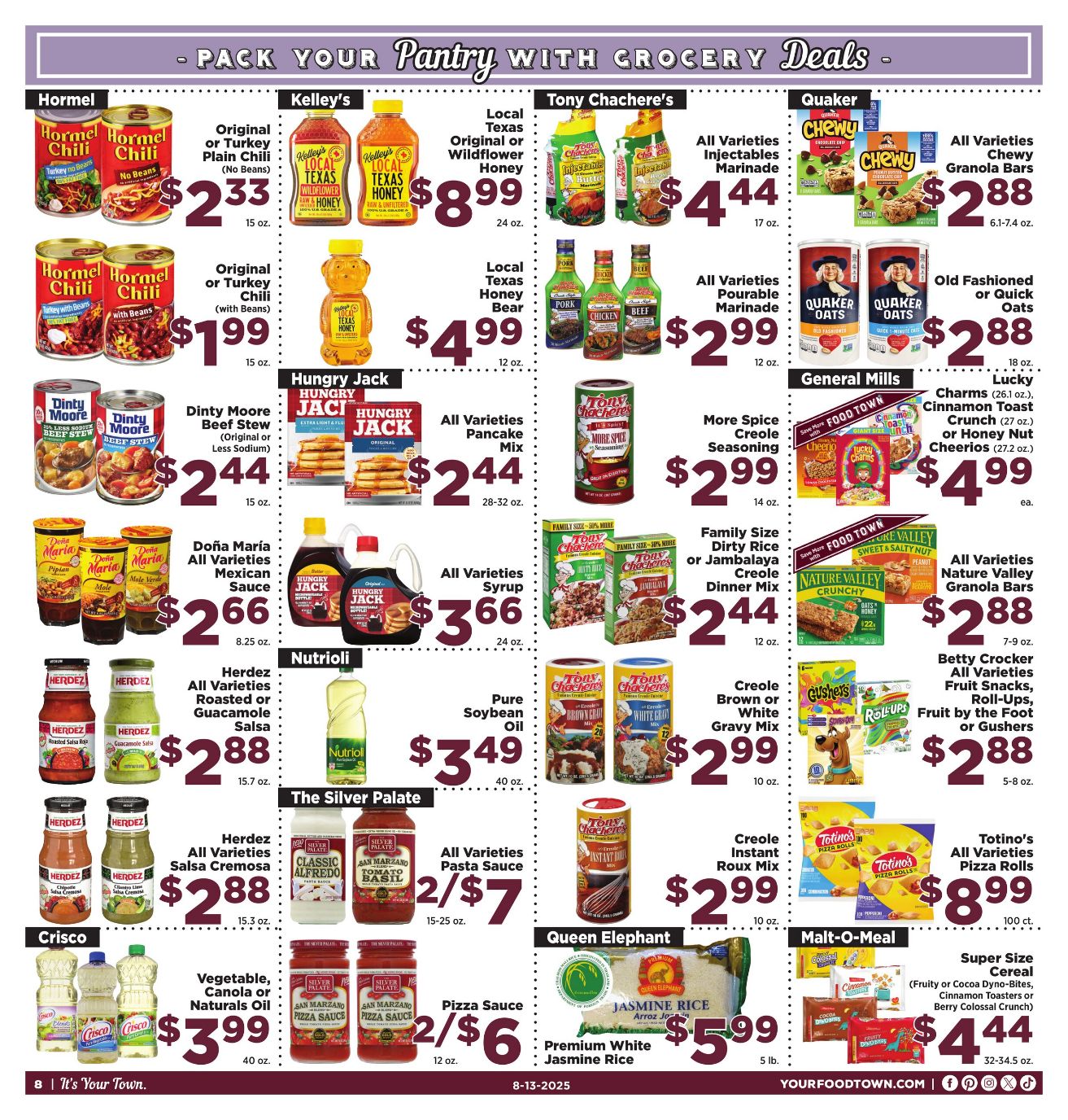 Weekly ad Your Food Town 08/13/2025 - 08/19/2025