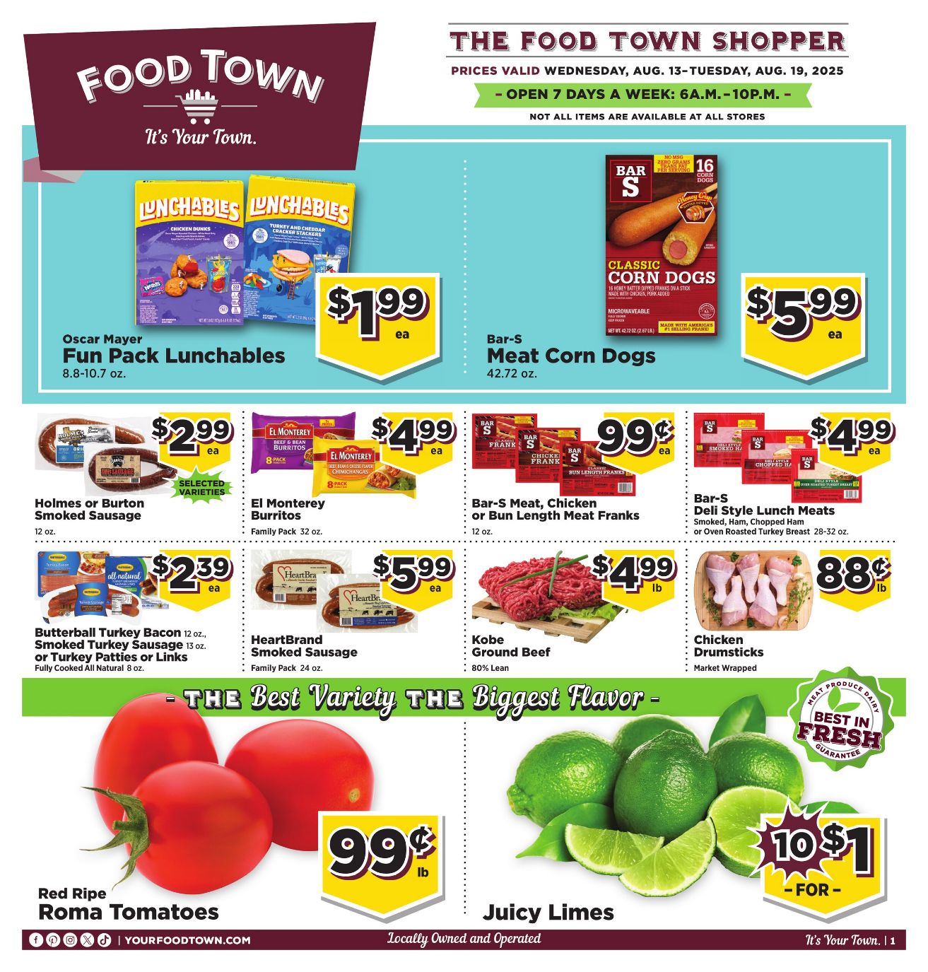 Weekly ad Your Food Town 08/13/2025 - 08/19/2025