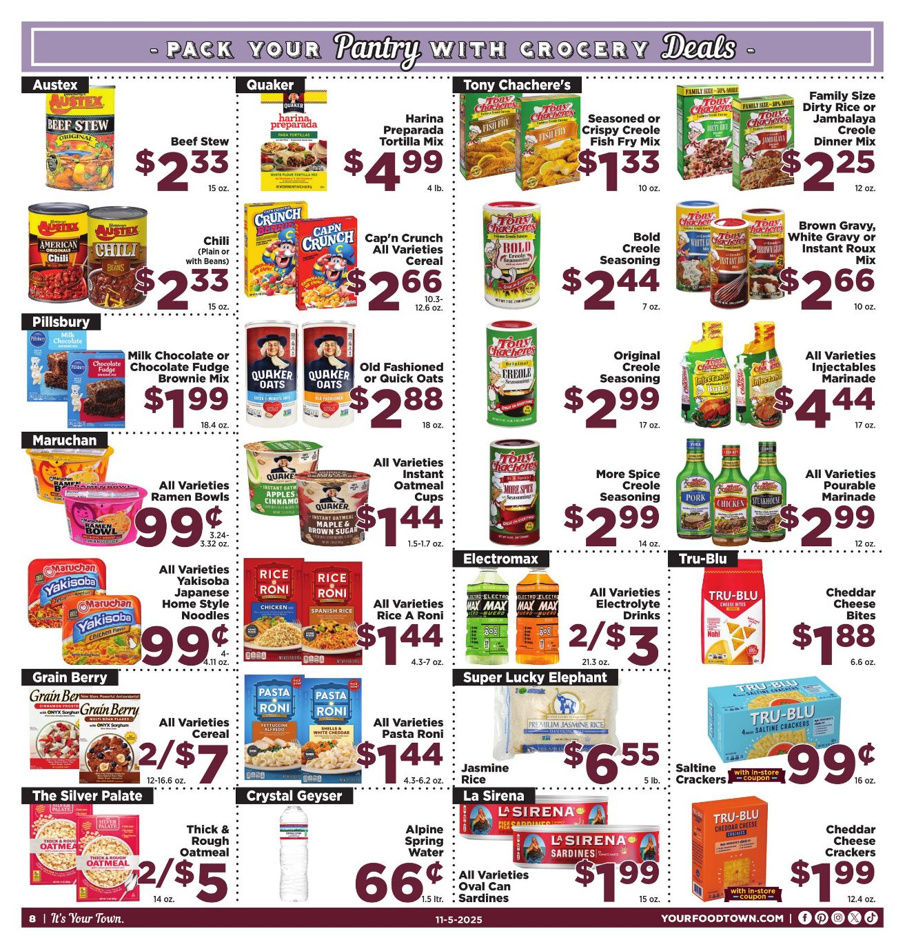 Weekly ad Your Food Town 11/05/2025 - 11/11/2025