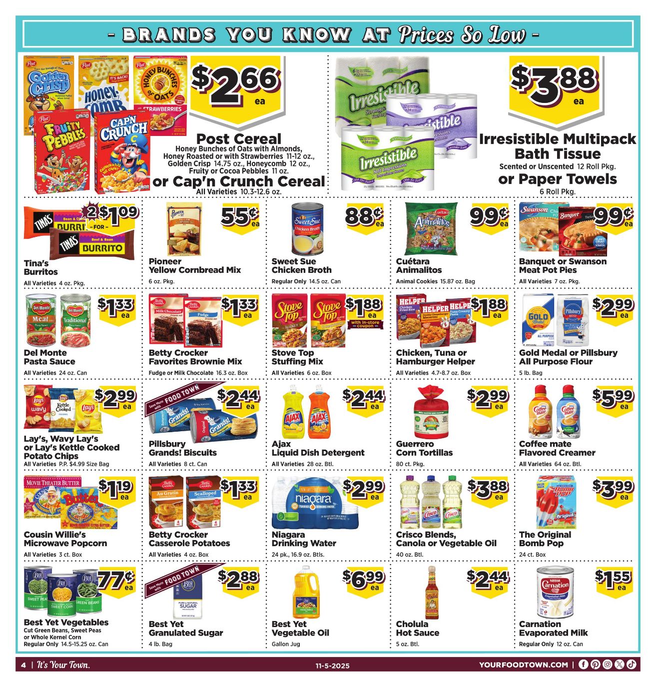 Weekly ad Your Food Town 11/05/2025 - 11/11/2025