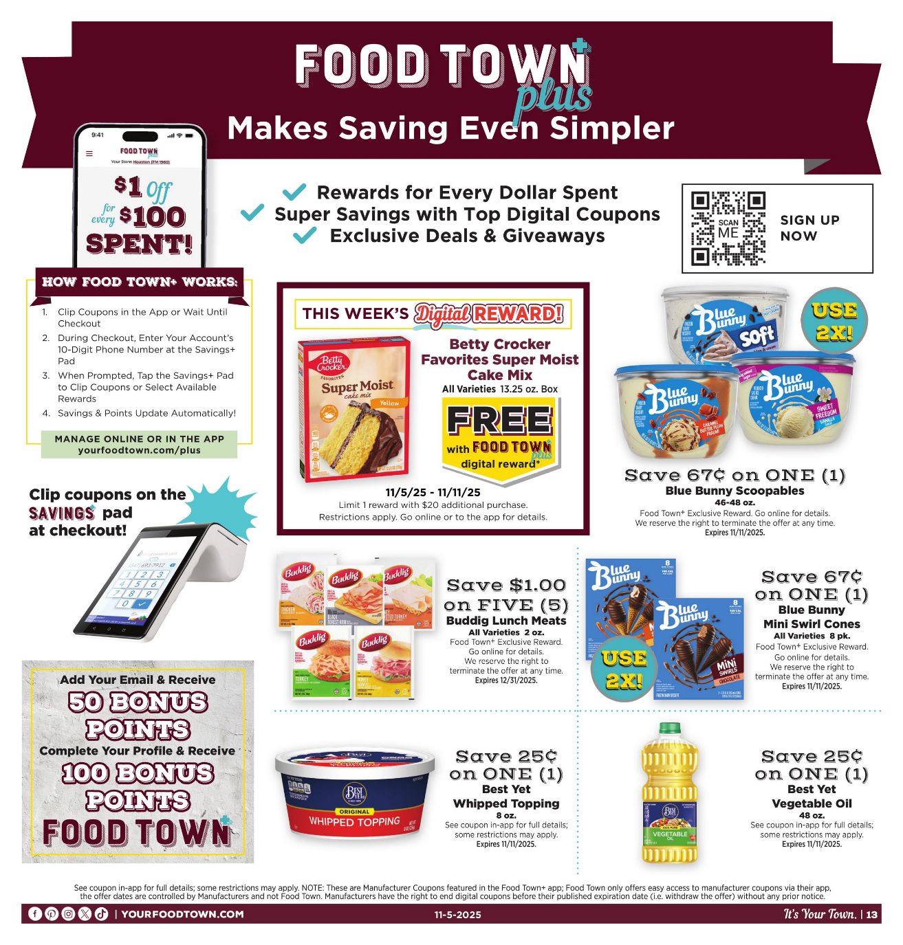 Weekly ad Your Food Town 11/05/2025 - 11/11/2025