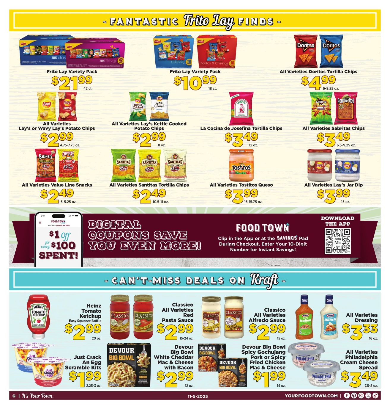 Weekly ad Your Food Town 11/05/2025 - 11/11/2025