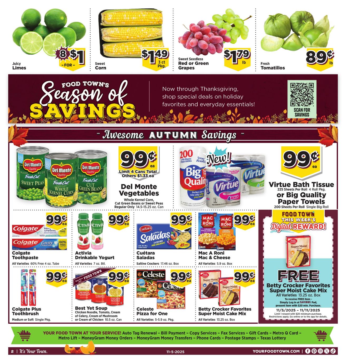 Weekly ad Your Food Town 11/05/2025 - 11/11/2025
