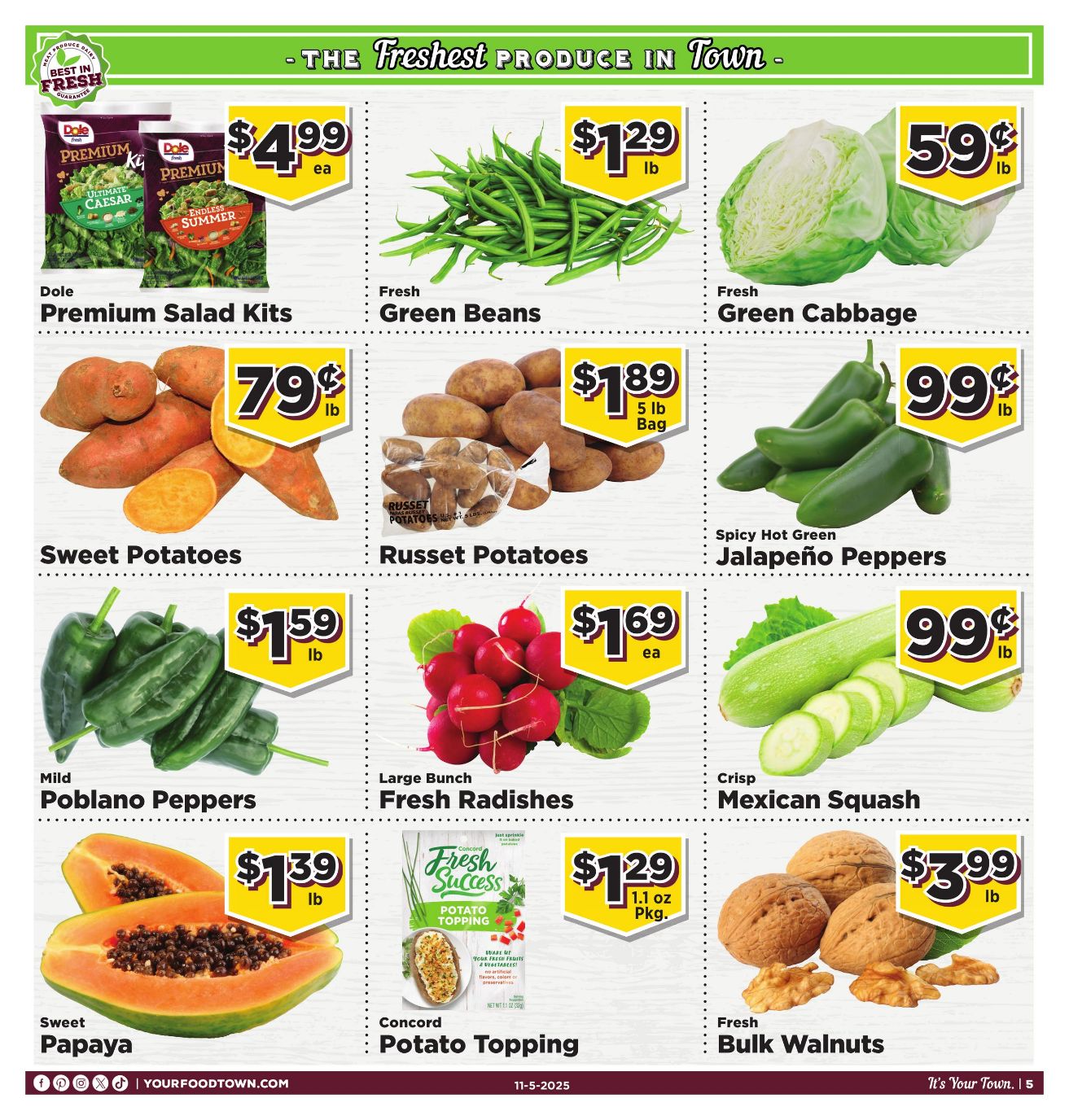 Weekly ad Your Food Town 11/05/2025 - 11/11/2025