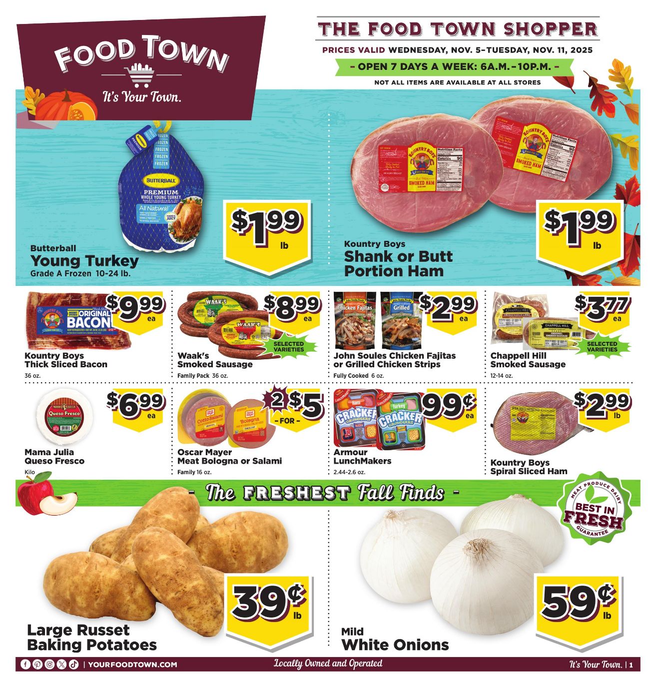 Weekly ad Your Food Town 11/05/2025 - 11/11/2025