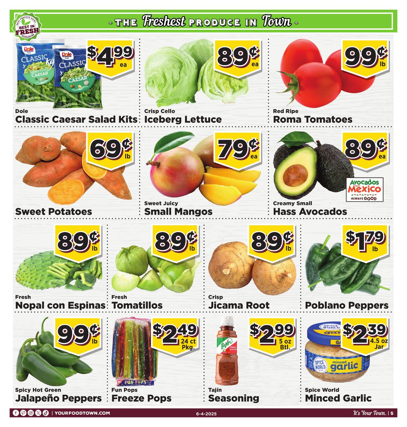 Weekly ad Your Food Town 06/04/2025 - 06/10/2025