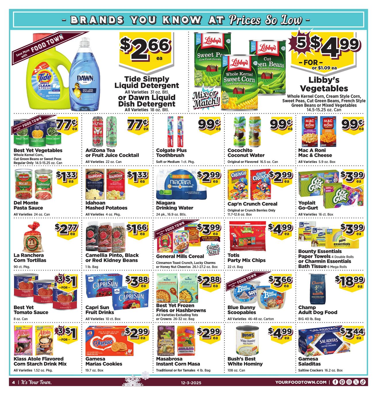 Weekly ad Your Food Town 12/03/2025 - 12/09/2025