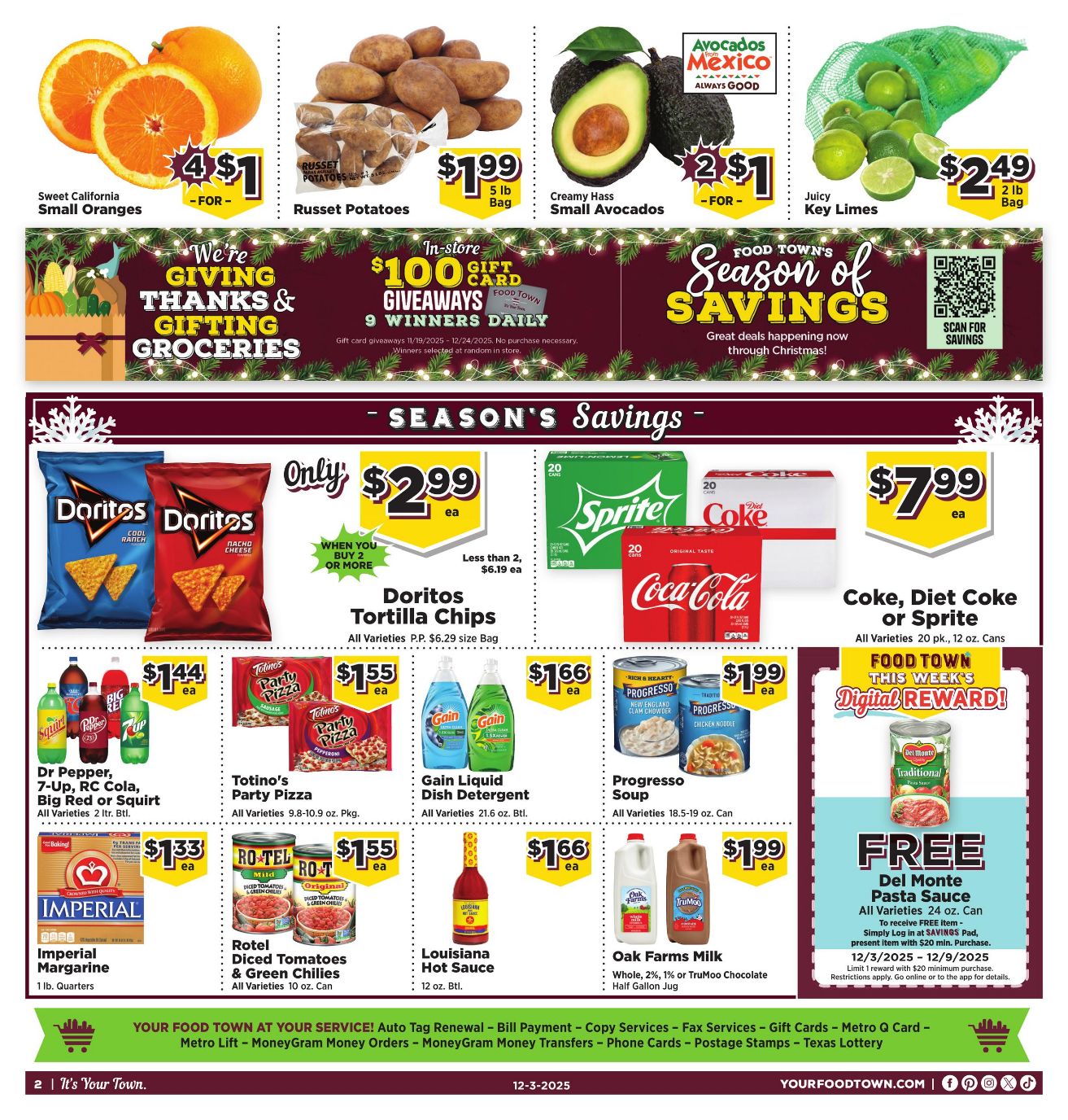 Weekly ad Your Food Town 12/03/2025 - 12/09/2025