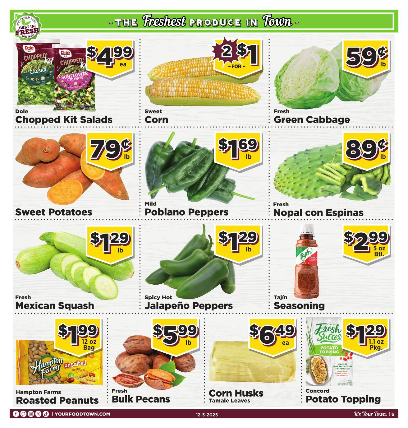 Weekly ad Your Food Town 12/03/2025 - 12/09/2025