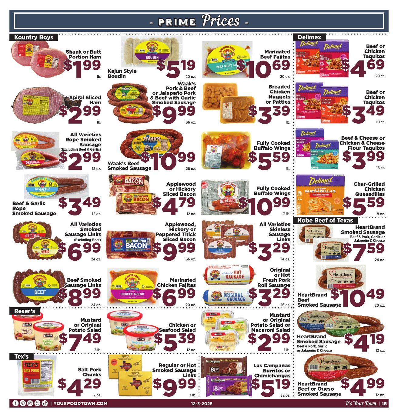 Weekly ad Your Food Town 12/03/2025 - 12/09/2025