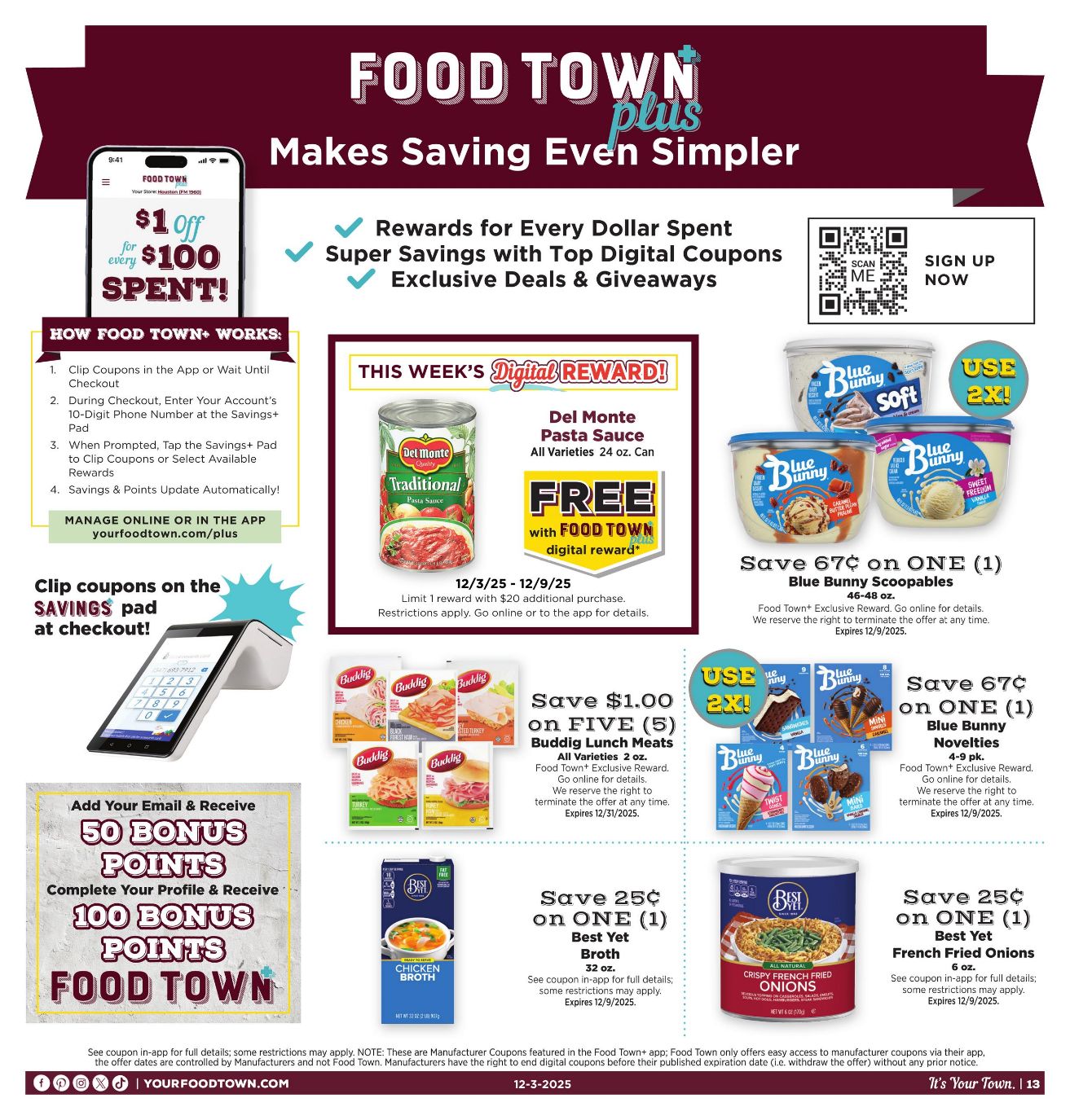 Weekly ad Your Food Town 12/03/2025 - 12/09/2025
