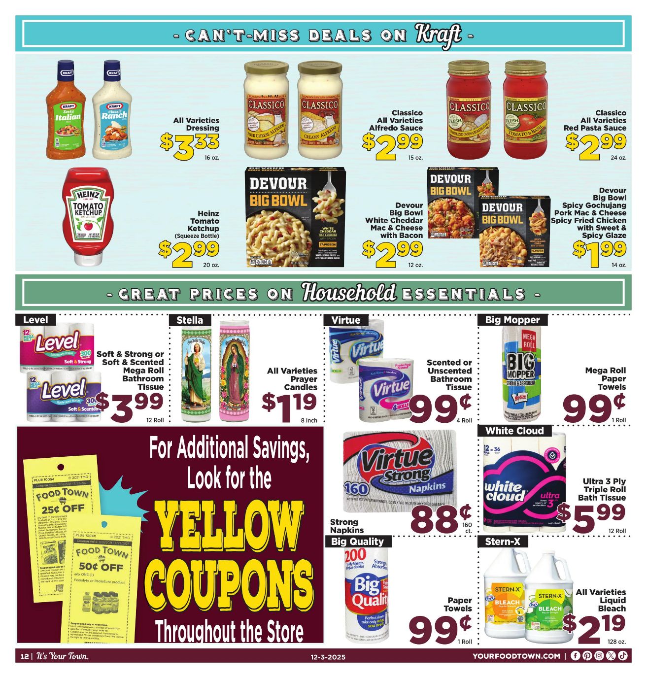 Weekly ad Your Food Town 12/03/2025 - 12/09/2025