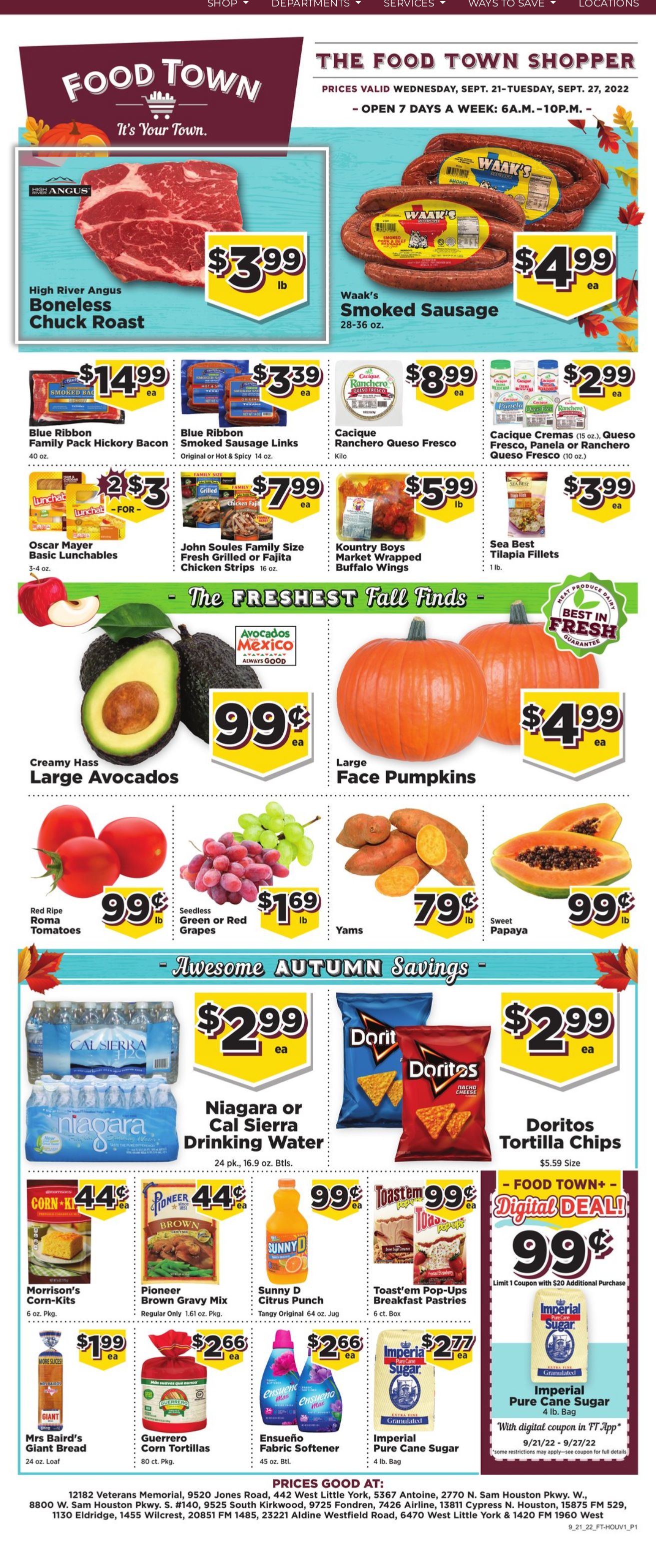 Weekly ad Your Food Town 09/21/2022 - 09/27/2022