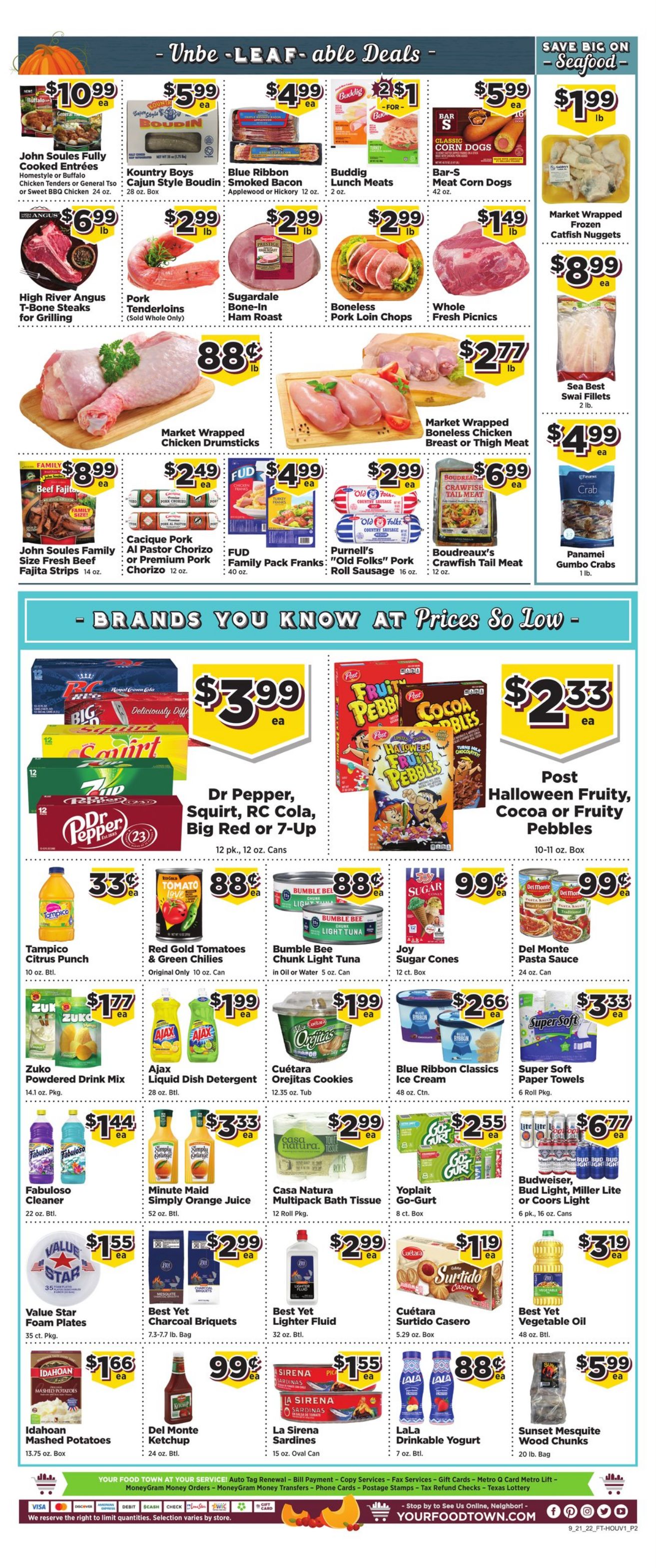 Weekly ad Your Food Town 09/21/2022 - 09/27/2022
