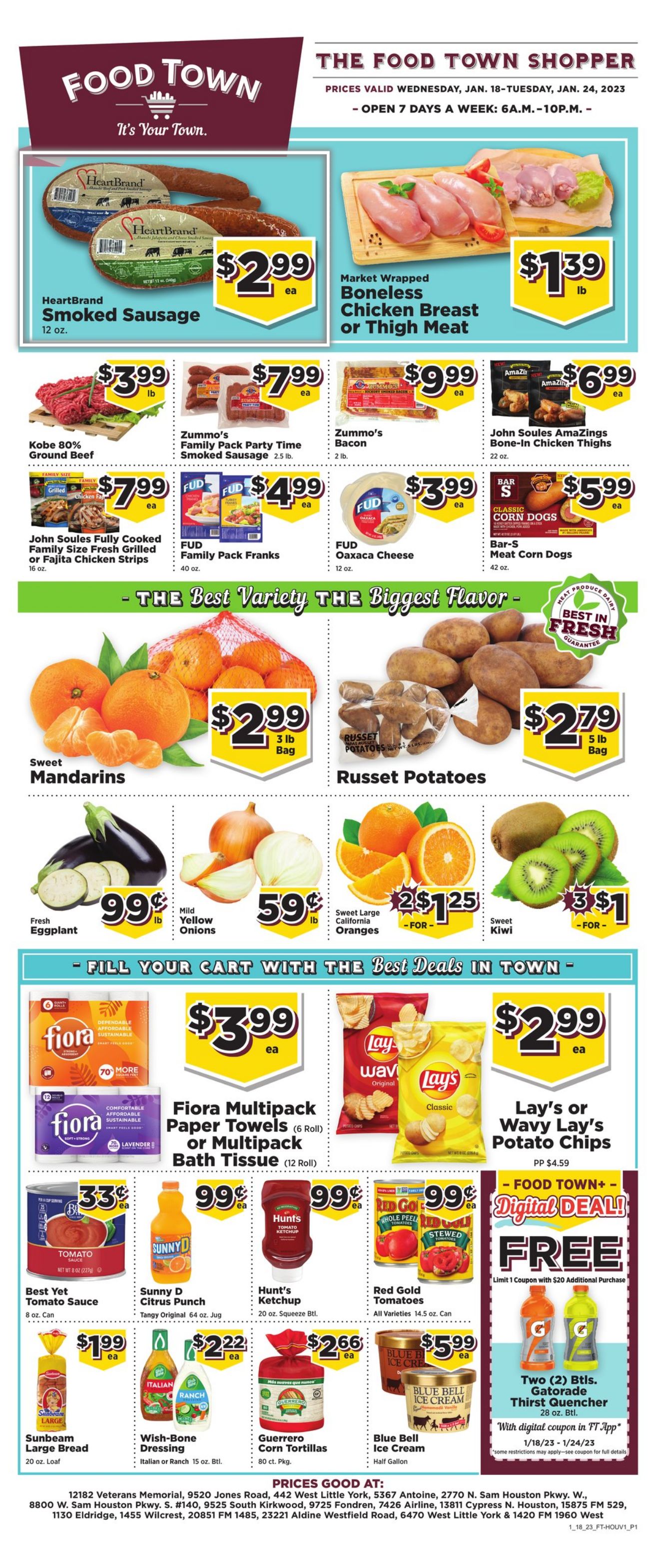 Weekly ad Your Food Town 01/18/2023 - 01/24/2023