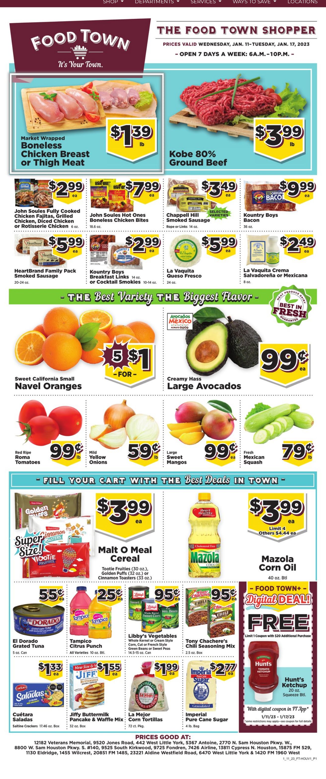 Weekly ad Your Food Town 01/11/2023 - 01/17/2023