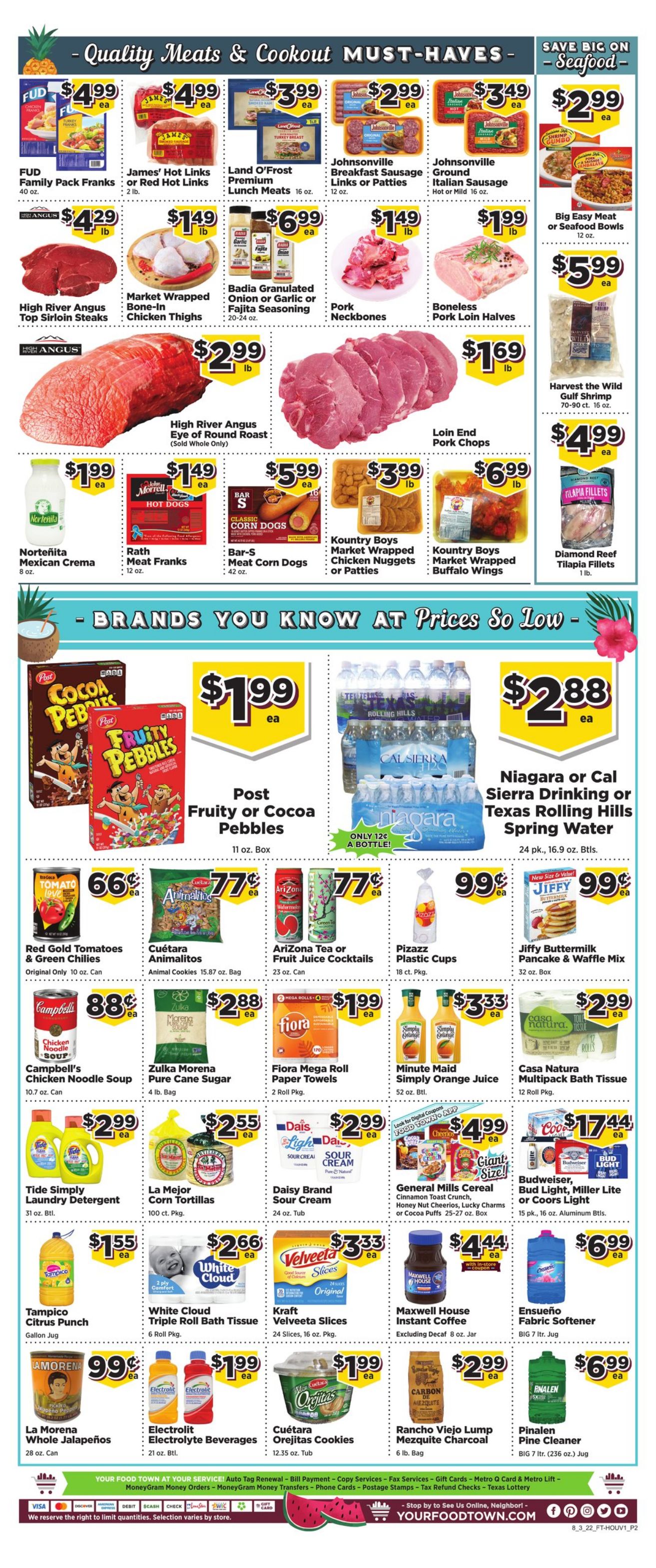 Weekly ad Your Food Town 08/03/2022 - 08/09/2022
