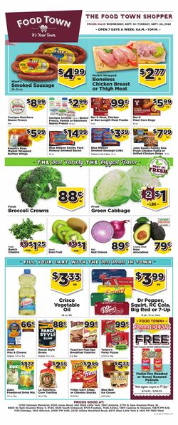 Weekly ad Your Food Town 09/14/2022-09/20/2022